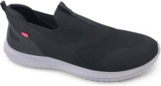D555 Huddersfield Kingsize Hands Free Slip On with Knitted Top Shoes Black - Sneaker - 