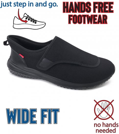 D555 Shelvey Kingsize Open Top Knitted Shoe Black - Sneaker - 