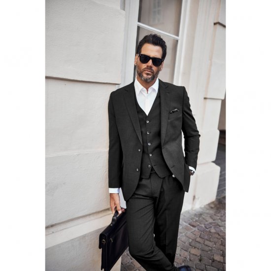 JP1880 Classic Two Button Stretch Suit Jacket Grey - Herrenanzüge und -blazer - Herrenanzüge und -blazer in großen Größen