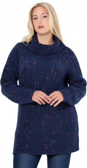 Ulla Popken Space Yarn Oversized Turtleneck Sweater Blue - Hoodies & Sweatshirts - Kuschelige Sweatshirts & Strick