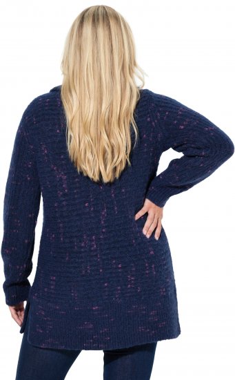 Ulla Popken Space Yarn Oversized Turtleneck Sweater Blue - Hoodies & Sweatshirts - Kuschelige Sweatshirts & Strick