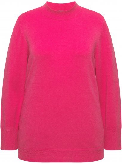 Ulla Popken Long Sleeves Mock Turtleneck Sweater Red Pink - Hoodies & Sweatshirts - Kuschelige Sweatshirts & Strick
