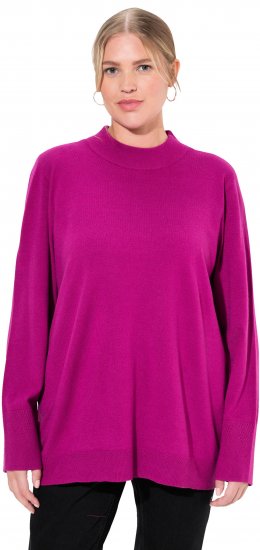 Ulla Popken Long Sleeves Mock Turtleneck Sweater Berry - Hoodies & Sweatshirts - Kuschelige Sweatshirts & Strick