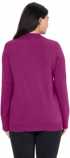 Ulla Popken Long Sleeves Mock Turtleneck Sweater Berry - Hoodies & Sweatshirts - Kuschelige Sweatshirts & Strick