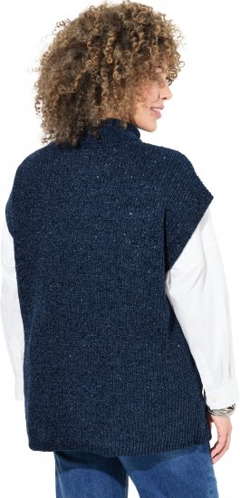Ulla Popken Cap Sleeve Turtleneck Sweater Blue - Hoodies & Sweatshirts - 