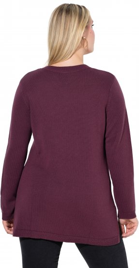 Ulla Popken Gingerbread Man Christmas Sweater Dark Wine Red - Hoodies & Sweatshirts - Kuschelige Sweatshirts & Strick