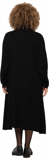 Ulla Popken Long Turtleneck Duster Sweater Black - Hoodies & Sweatshirts - 