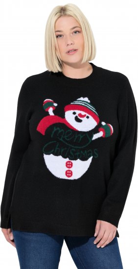 Ulla Popken Whimsical Holiday Sweater Black - Hoodies & Sweatshirts - Kuschelige Sweatshirts & Strick