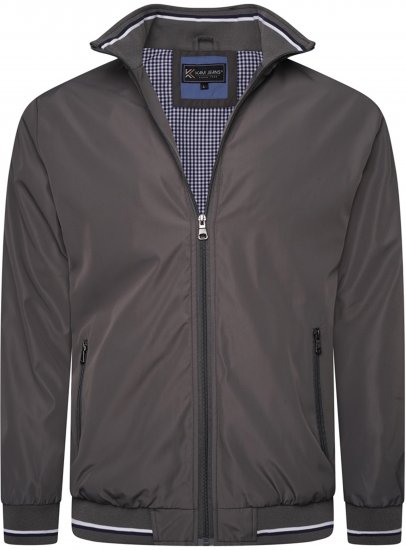 Kam Jeans 444 Premium Harrington Jacket Charcoal - Herren jacken - Herren Jacken in großen Größen