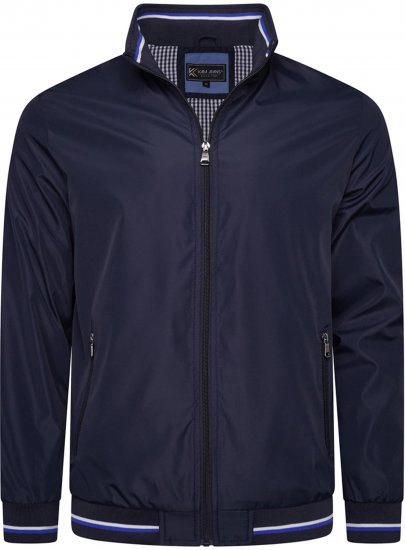 Kam Jeans 444 Premium Harrington Jacket Navy - Herren jacken - Herren Jacken in großen Größen