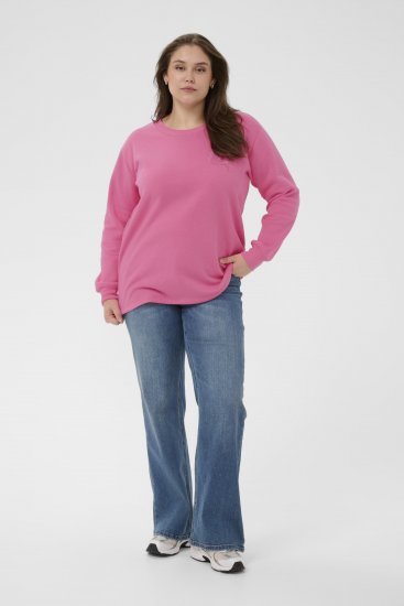 Kaffe Curve Sus Sweatshirt Pink Power - Sweatshirts - 