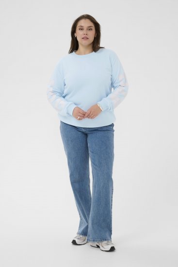 Kaffe Curve Mila Sweatshirt Nantucket Breeze Blue - Sweatshirts - 