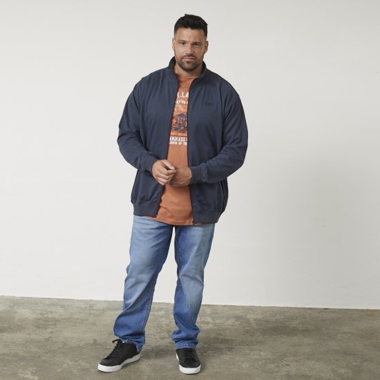 North Latitude 61140 Weicher Sweat-Cardigan Marineblau - Herren-sweater und -hoodies - Herren-Sweater und -Hoodies in großen Größen