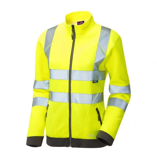 Leo Hollicombe EcoViz Women's Zipped Sweatshirt Yellow - Arbeitskleidung - 
