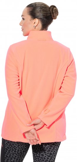Ulla Popken Modular Fleece Zip Front Jacket Neon Pink - Hoodies & Sweatshirts - 