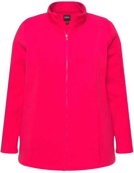 Ulla Popken Modular Fleece Zip Front Jacket Magenta - Hoodies & Sweatshirts - Kuschelige Sweatshirts & Strick