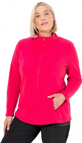 Ulla Popken Modular Fleece Zip Front Jacket Magenta - Hoodies & Sweatshirts - Kuschelige Sweatshirts & Strick