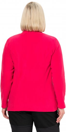 Ulla Popken Modular Fleece Zip Front Jacket Magenta - Hoodies & Sweatshirts - Kuschelige Sweatshirts & Strick