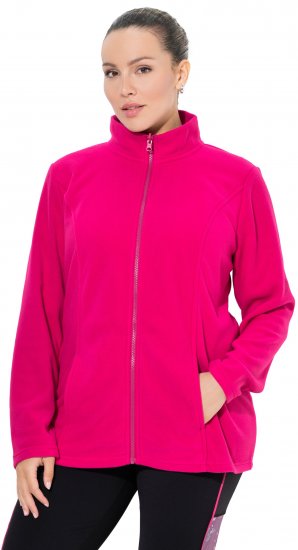 Ulla Popken Modular Fleece Zip Front Jacket Light Heather - Hoodies & Sweatshirts - 