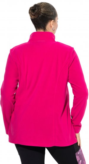 Ulla Popken Modular Fleece Zip Front Jacket Light Heather - Hoodies & Sweatshirts - 