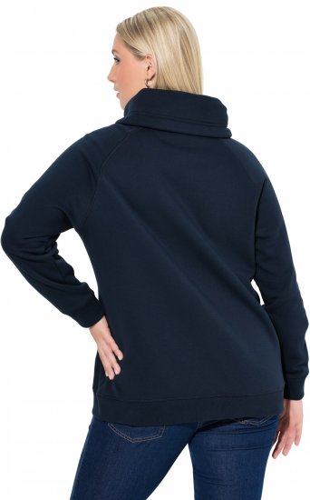 Ulla Popken Rhinestone Snowflake Turtleneck Sweatshirt Navy - Hoodies & Sweatshirts - Kuschelige Sweatshirts & Strick