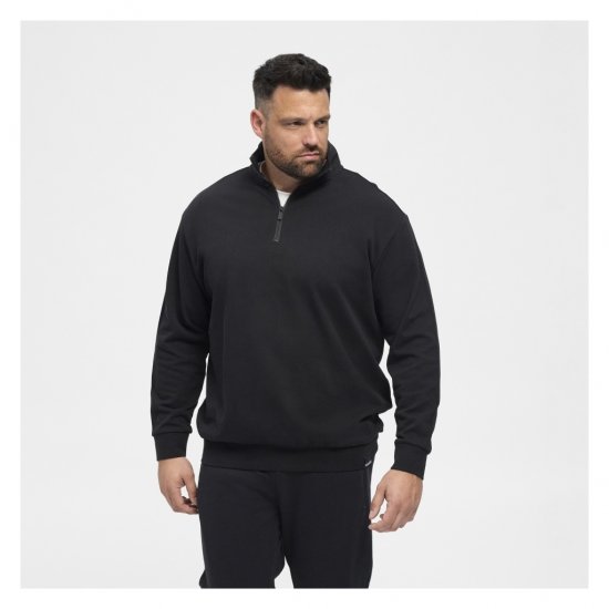 North Latitude Denim Half-Zip Sweatshirt Black - Herren-sweater und -hoodies - Herren-Sweater und -Hoodies in großen Größen