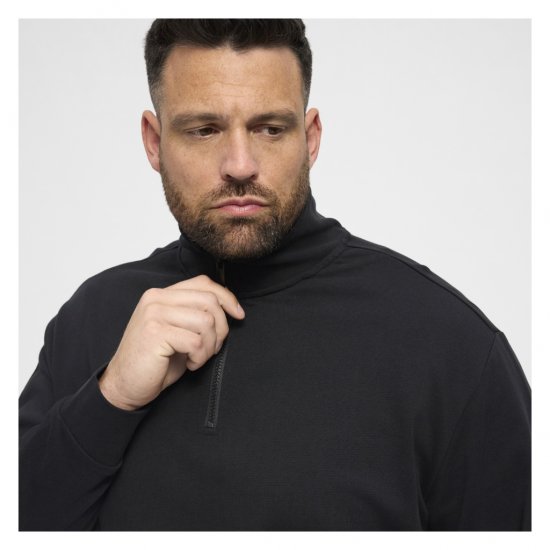 North Latitude Denim Half-Zip Sweatshirt Black - Herren-sweater und -hoodies - Herren-Sweater und -Hoodies in großen Größen