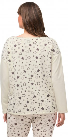 Ulla Popken Dreaming Time Long Sleeve Sweatshirt Chalk - Hoodies & Sweatshirts - Kuschelige Sweatshirts & Strick