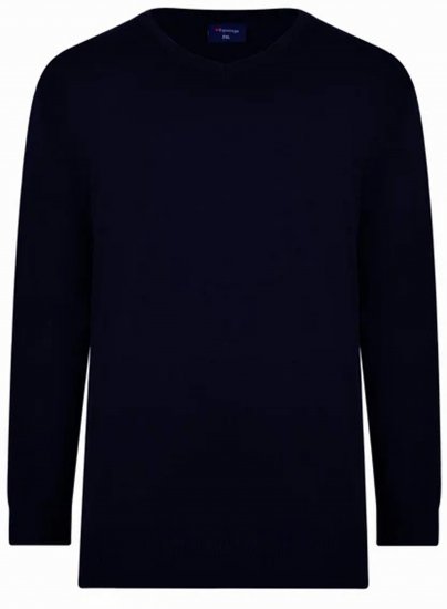 Espionage KW031 V-Neck Pullover Navy - Herren-sweater und -hoodies - Herren-Sweater und -Hoodies in großen Größen