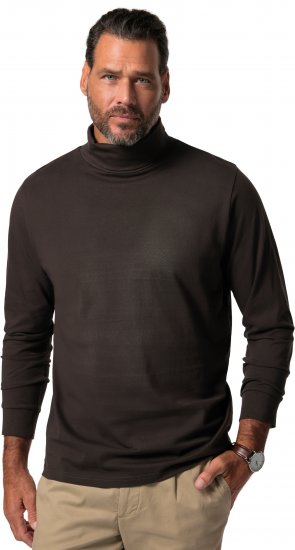 JP1880 Turtleneck Sweatshirt Long Sleeve Dark Brown - Herren-sweater und -hoodies - Herren-Sweater und -Hoodies in großen Größen