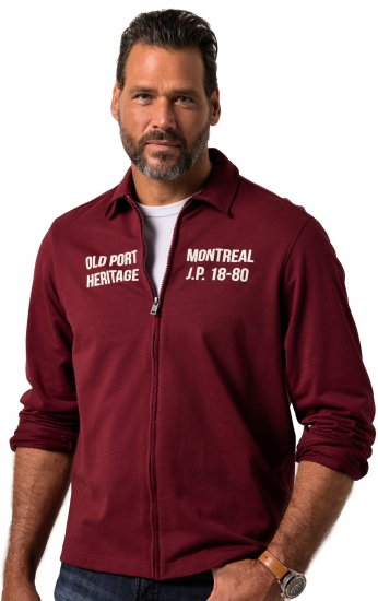 JP1880 Sweatshirt Long Sleeve Boxy Fit Red - Herren-sweater und -hoodies - Herren-Sweater und -Hoodies in großen Größen
