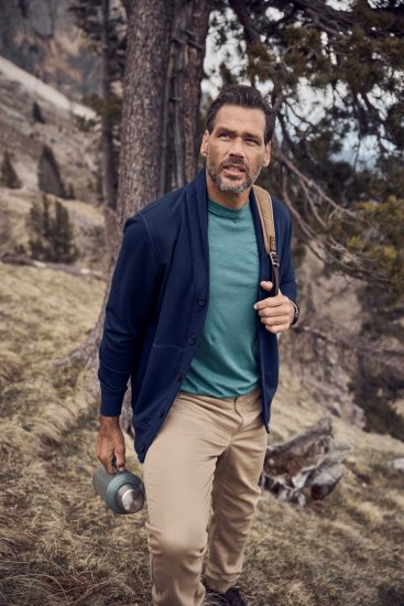 JP1880 Sweat Jacket Shawl Collar Navy - Herren-sweater und -hoodies - Herren-Sweater und -Hoodies in großen Größen