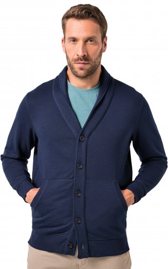 JP1880 Sweat Jacket Shawl Collar Navy - Herren-sweater und -hoodies - Herren-Sweater und -Hoodies in großen Größen