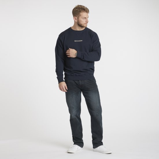 North Latitude Denim Logo Sweatshirt Navy Blue TALL - TALL sweatshirts - 