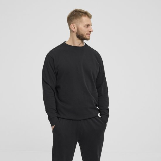North Latitude Denim Crew Neck Sweatshirt Black TALL - TALL sweatshirts - 