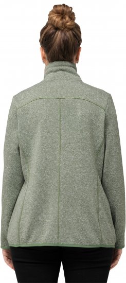 Ulla Popken Heather Knit Fleece Jacket Mint Green - Hoodies & Sweatshirts - 