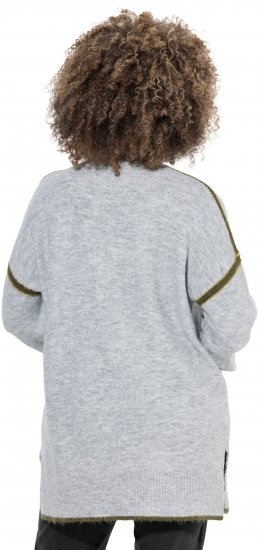 Ulla Popken Decorative Seam Sweater Light Grey Melange - Hoodies & Sweatshirts - Kuschelige Sweatshirts & Strick