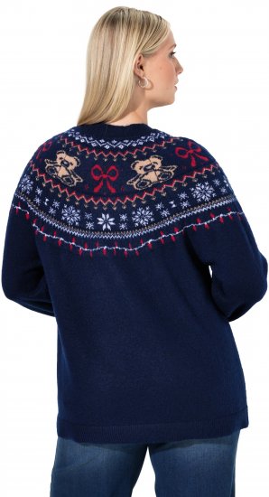 Ulla Popken Norwegian Style Christmas Sweater Blue - Hoodies & Sweatshirts - Kuschelige Sweatshirts & Strick