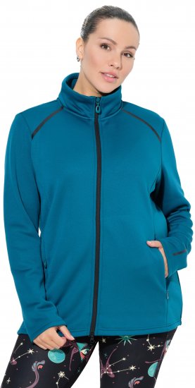 Ulla Popken Quick Drying Athletic Jacket Dark Petrol - Hoodies & Sweatshirts - 