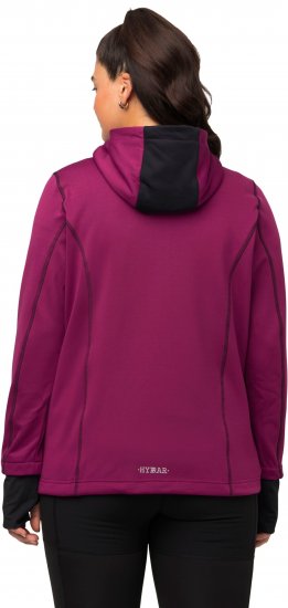Ulla Popken HYPRAR Zip Front Hooded Stretch Sweatshirt Blackberry - Hoodies & Sweatshirts - Kuschelige Sweatshirts & Strick