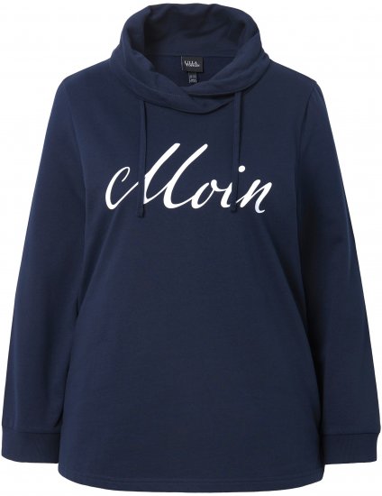 Ulla Popken Moin Graphic Sweatshirt Navy - Hoodies & Sweatshirts - Kuschelige Sweatshirts & Strick