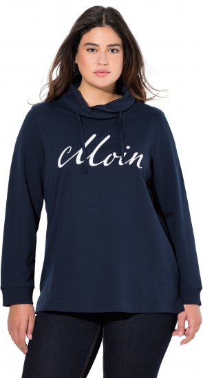 Ulla Popken Moin Graphic Sweatshirt Navy - Hoodies & Sweatshirts - Kuschelige Sweatshirts & Strick