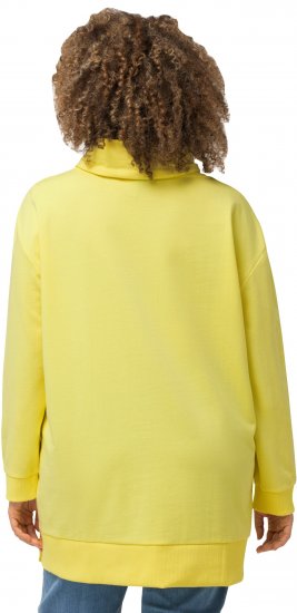 Ulla Popken Embossed Letter Sweatshirt Lemon Yellow - Hoodies & Sweatshirts - Kuschelige Sweatshirts & Strick