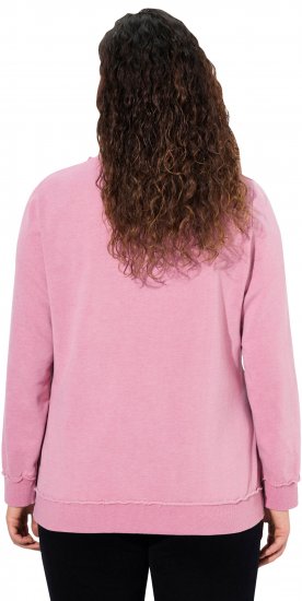 Ulla Popken Graphic BE UNIQUE Inverted Seam Sweatshirt Raspberry - Hoodies & Sweatshirts - Kuschelige Sweatshirts & Strick