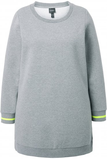 Ulla Popken Nostalgic Escape Oversized Sweatshirt Mouse Grey - Hoodies & Sweatshirts - Kuschelige Sweatshirts & Strick