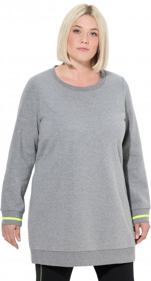 Ulla Popken Nostalgic Escape Oversized Sweatshirt Mouse Grey - Hoodies & Sweatshirts - Kuschelige Sweatshirts & Strick