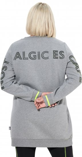 Ulla Popken Nostalgic Escape Oversized Sweatshirt Mouse Grey - Hoodies & Sweatshirts - Kuschelige Sweatshirts & Strick
