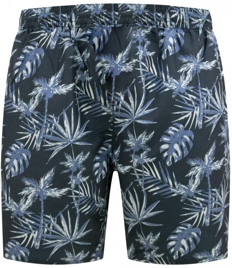 D555 Cleethorpes Hawaii Printed Swimshorts Navy - Schwimmshorts - Herren-Badeshorts in Übergröße