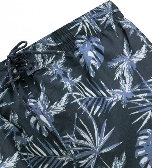 D555 Cleethorpes Hawaii Printed Swimshorts Navy - Schwimmshorts - Herren-Badeshorts in Übergröße