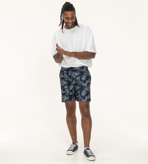 D555 Cleethorpes Hawaii Printed Swimshorts Navy - Schwimmshorts - Herren-Badeshorts in Übergröße